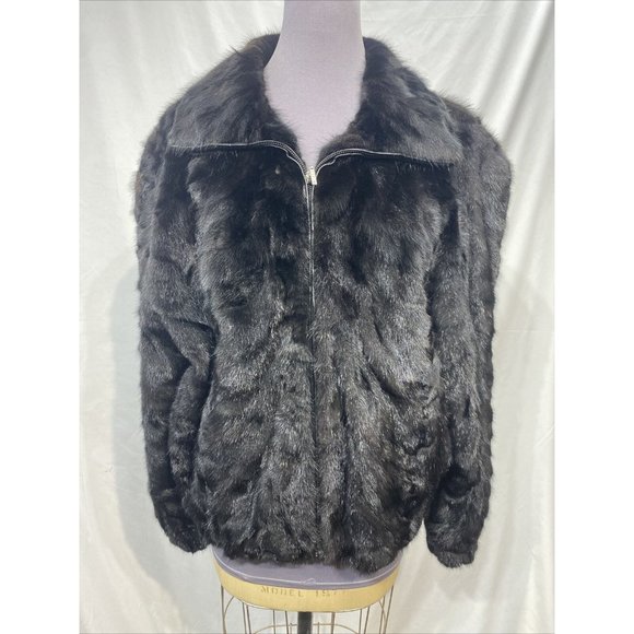 mink section jacket black (103002A)